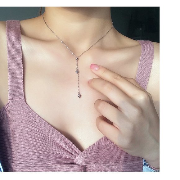 NEW 925 Sterling Silver Adjustable Bead Necklace - Picture 5 of 8